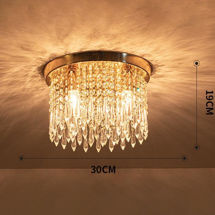 Lampu Plafon Aesthetic Emas Lampu Plafon Kristal Lampu Plafon Teras Light Langit-Langit Tangga