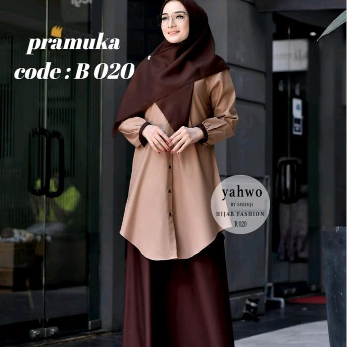 ORIGINAL setelan pramuka tua wanita/one set terlaris/Seragam guru pramuka terbaru/Katun Toyobo