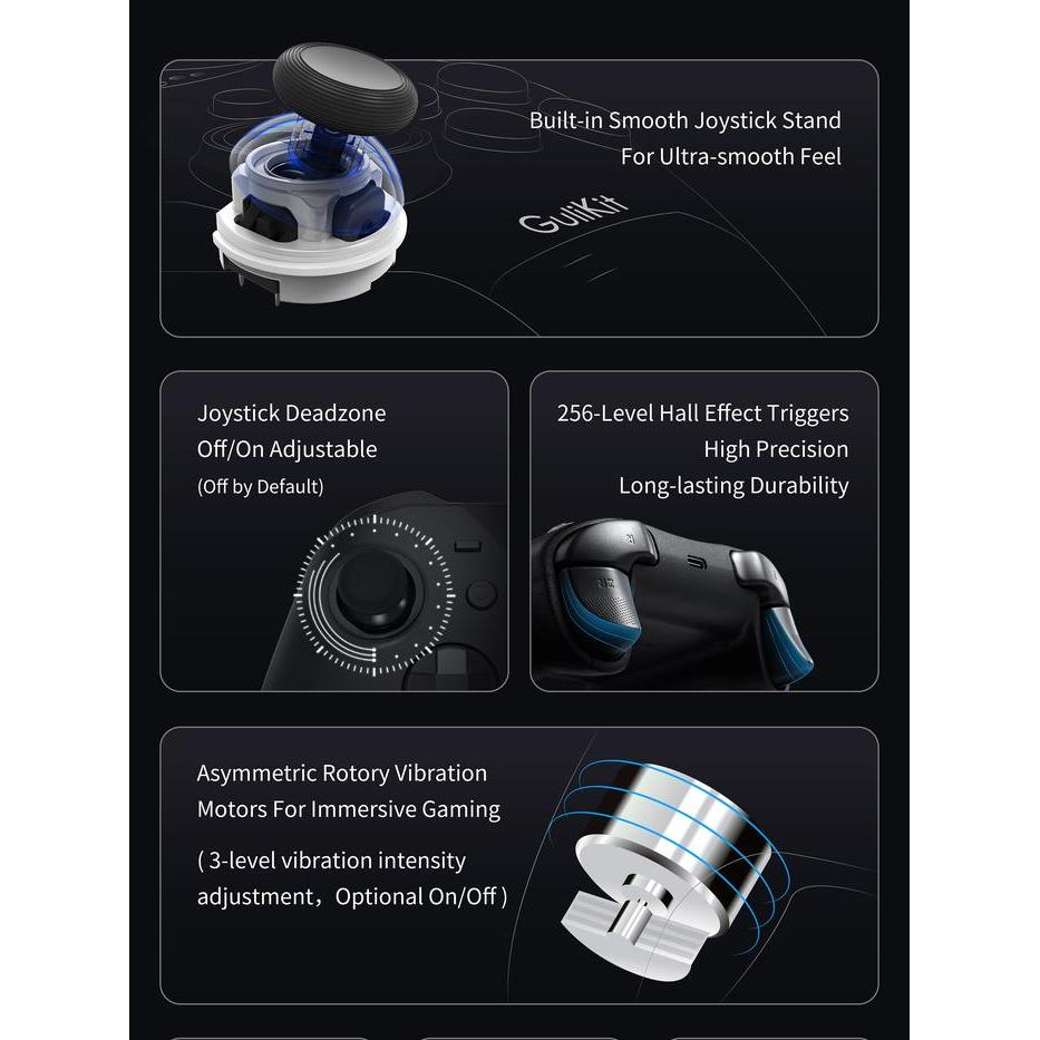 Gulikit ES PRO E-Sports Controller Bluetooth Wireless TMR Joystik Gamepad 4000 Level High Precision