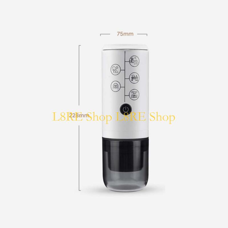 L8RE Travel Friendly Espresso Machine Wireless and Rechargeable Coffee Pods Machine Plastic Texture