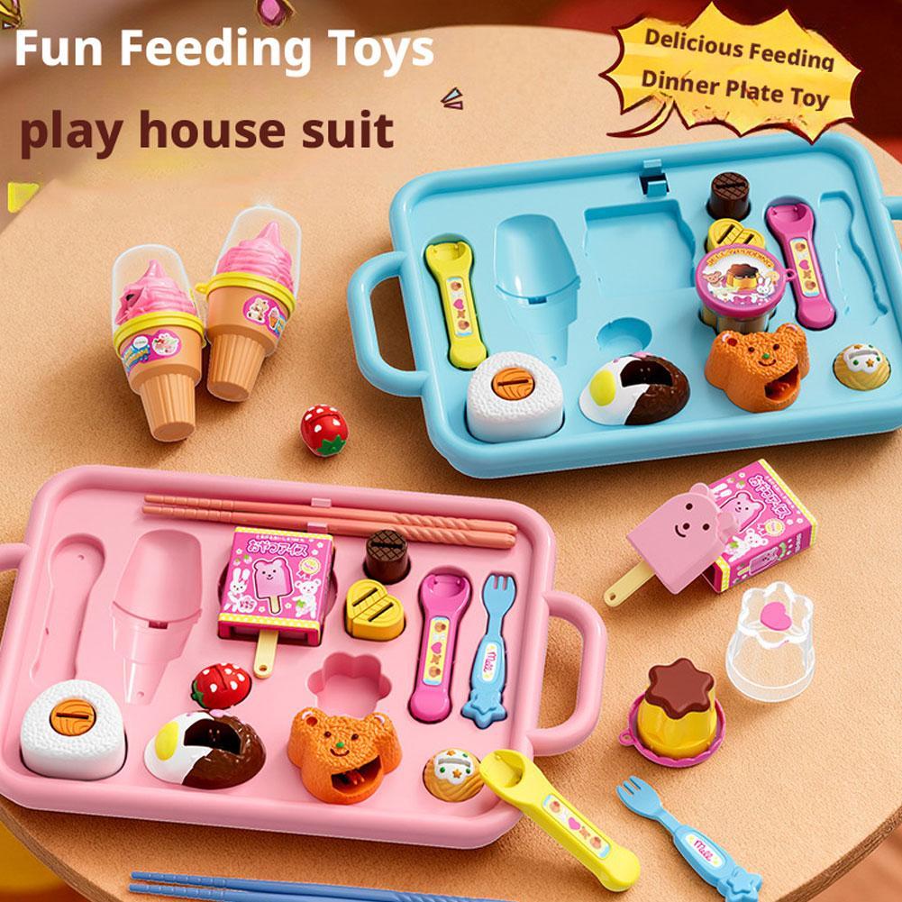 DIY Simulation Tea Food Cake Set Play House Kitchen Afternoon Tea Game Toys Gifts Pretend Play Toy