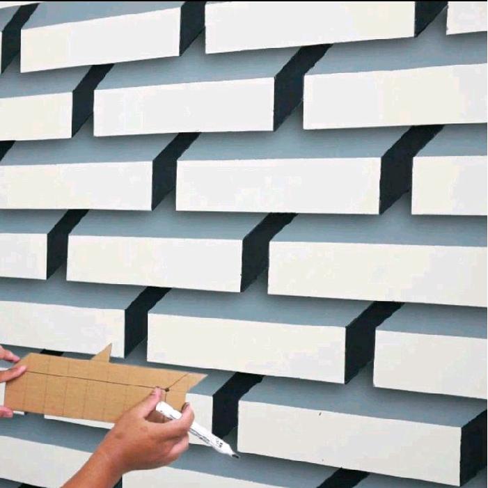 Pola/mal Cat Dinding 3D Bahan Fiber / Alat cetakan motif cat tembok 3 dimensi untuk dekorasi dinding