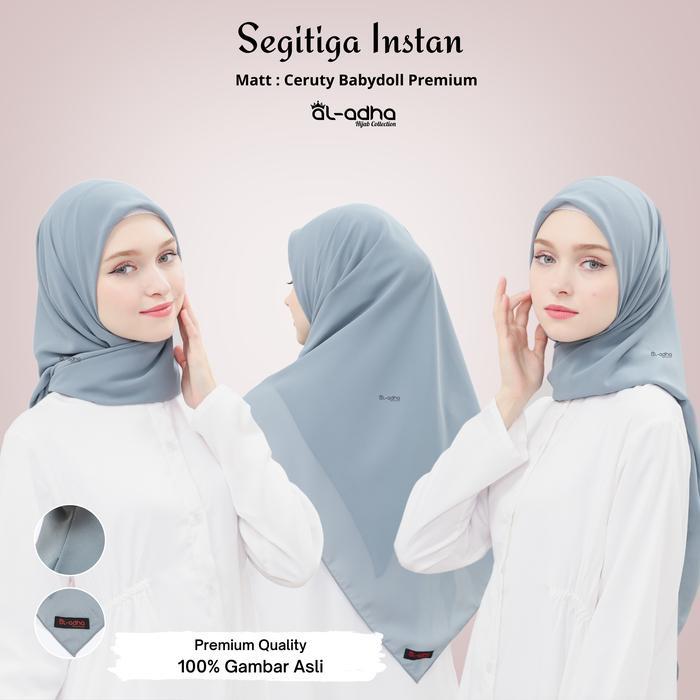 hijab segitiga instan ceruty Hitam /hijab instan / kerudung segiempat ceruty instan