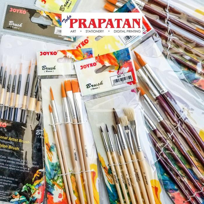 Kuas Lukis Joyko BR-1/BR-3/BR-4/BR-5/ BR-8/BR-9 Brush Set / Paint Brush