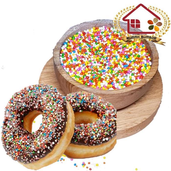 (250 Gr) Springkle Warna Warni Toping Coklat Dan Kue Springkel Hiasan Kue Taburan Donat Lengkap