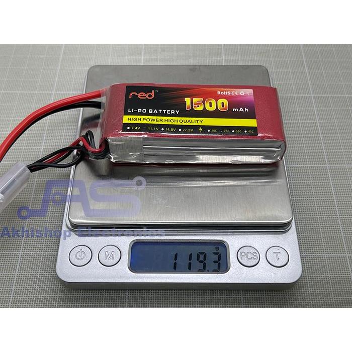 RED LIPO BATTREY 1500MAH 3S 25C T PLUG ORIGINAL QUALITY