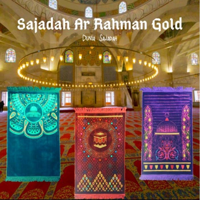 Sajadah Turkey Tebal Ar Rahman Gold Gratis ongkir