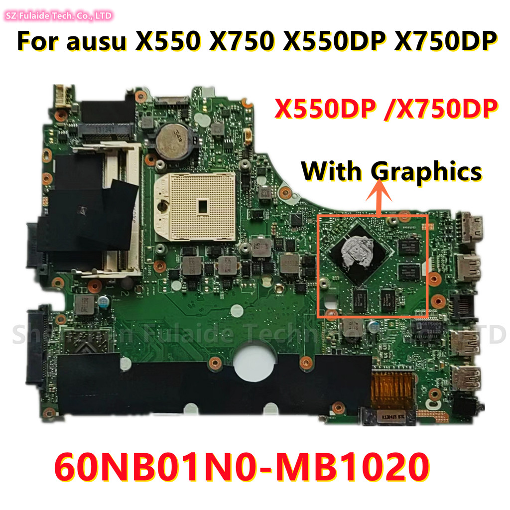 X550DP /X750DP Mainboard For Ausu X550 X750 X550DP X750DP Laptop motherboard With HD8670M GPU 60NB01