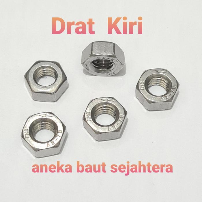 "New" Mur Hex M12 P1.75 Drat Kiri Stainless Steel