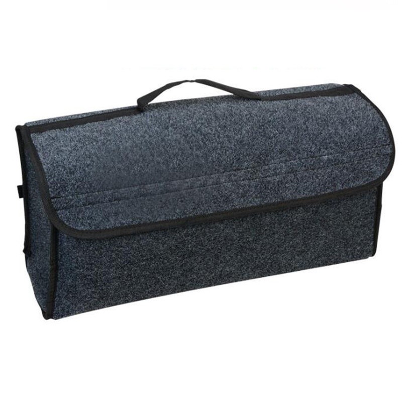Car Storage Bag Foldable Soft Felt Trunk Organizer Box Bag Car Boot Organizer Travel Tools Stowing T