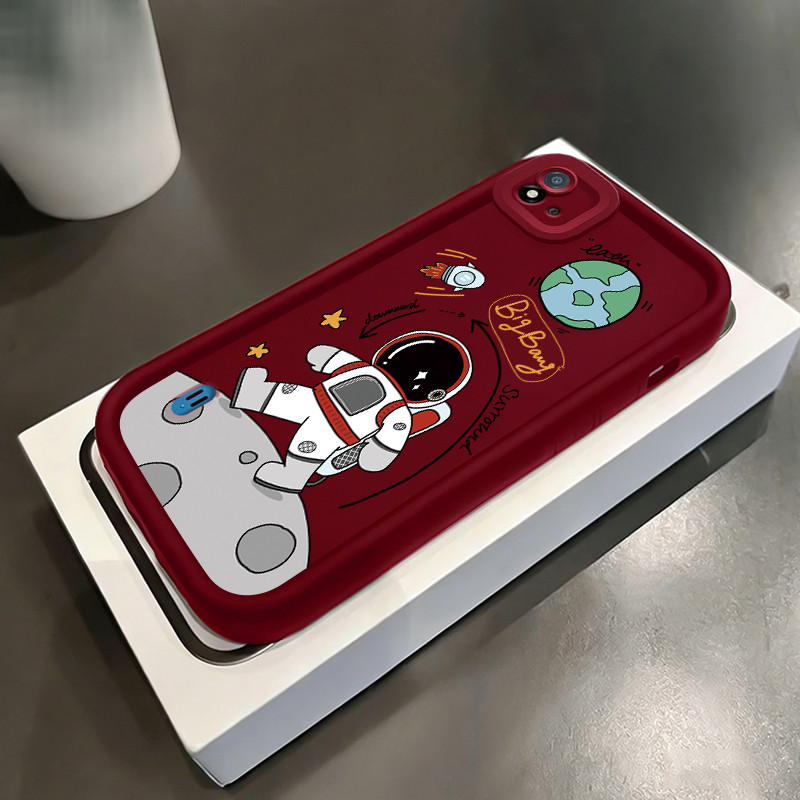 Casing Hp untuk Realme C20 C20A C11 2021 C11 2020 Case Astronot Nasa Kasing Silicone lentur di bagia