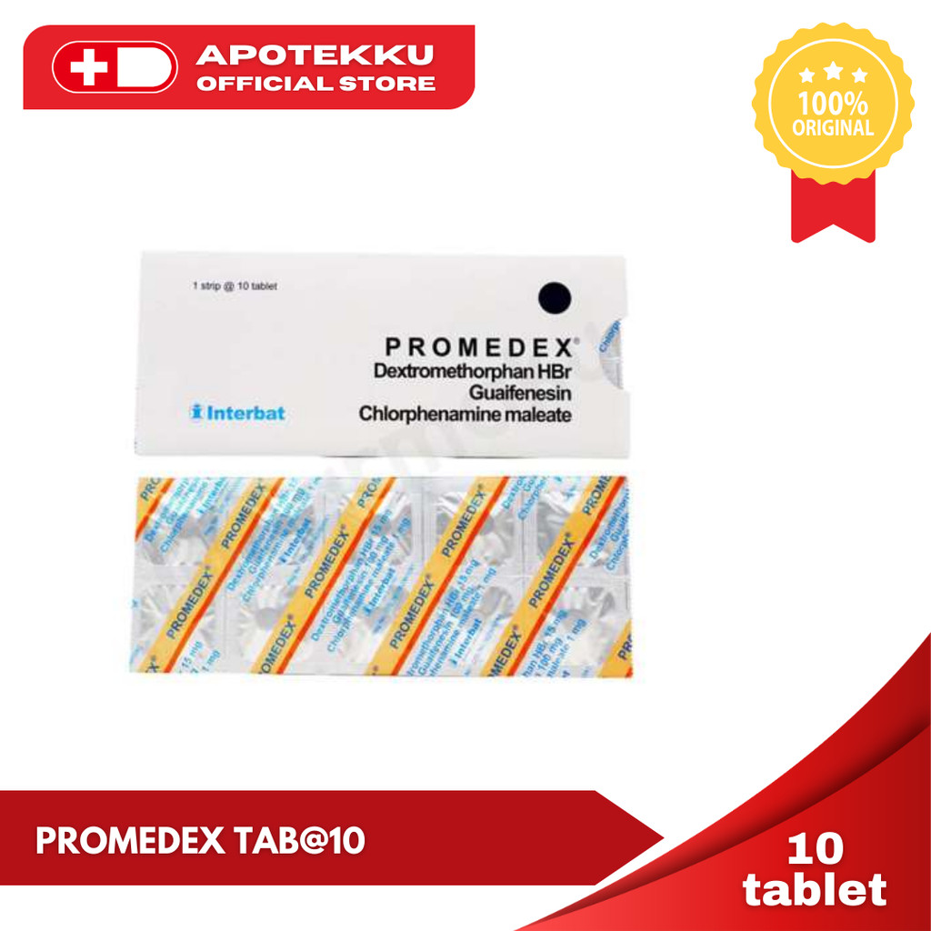 Promedex Tablet - 1 Strip (10 Tablet) Obat Batuk Berdahak