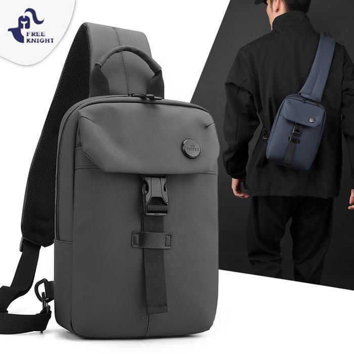 Aerostreet - Tas Selempang Pria Anti Air Tas Pinggang Shoulder Bag Kekinian Waist Bag Cowok Casual