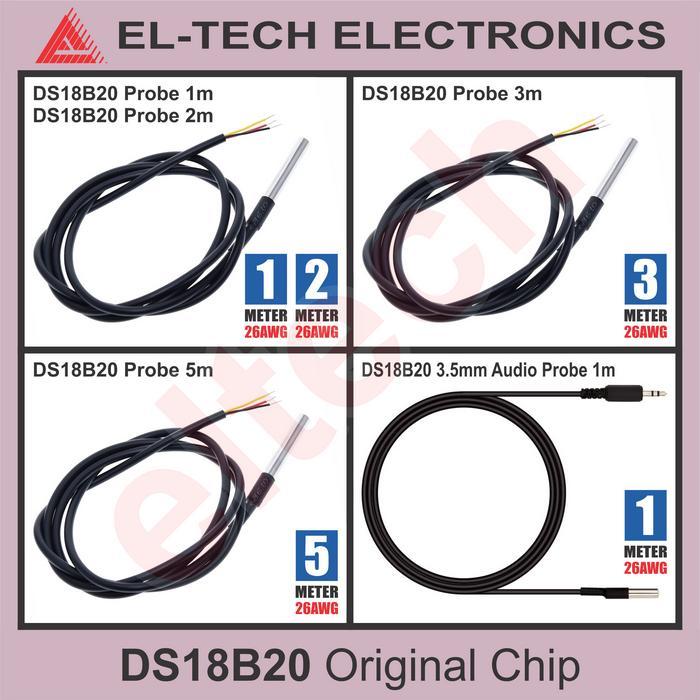 DS1820 DS 1820 DS18B20 18B20 Thermometer Temperature Probe Ukur Suhu