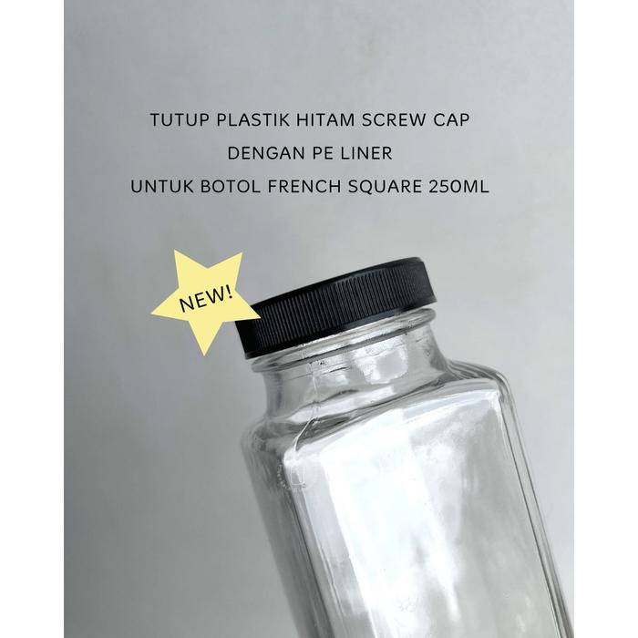 "New" Botol kaca 250ml - botol juice kopi - kotak