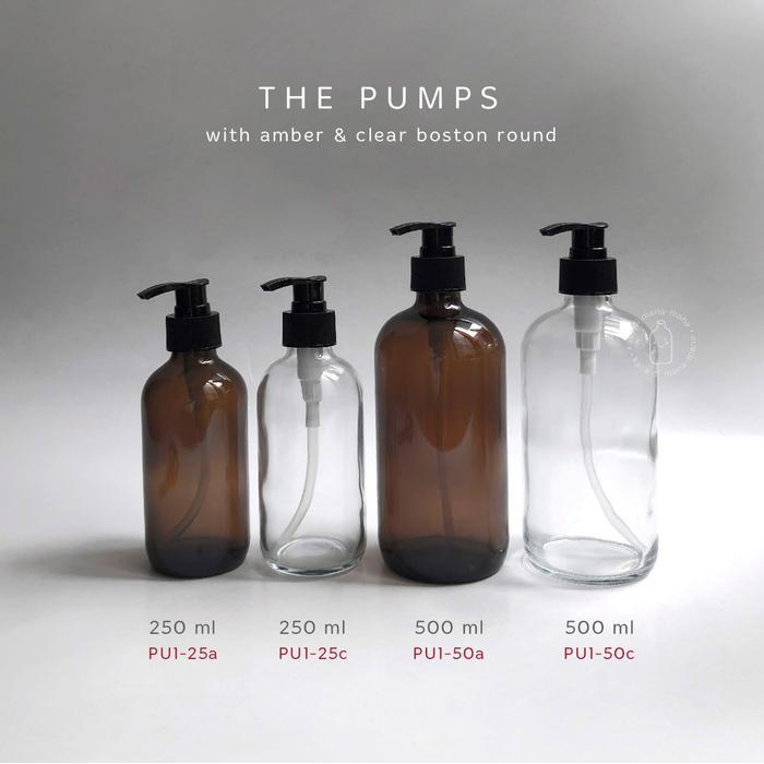 "New" Botol kaca pump 250 500ml - botol kaca pompa