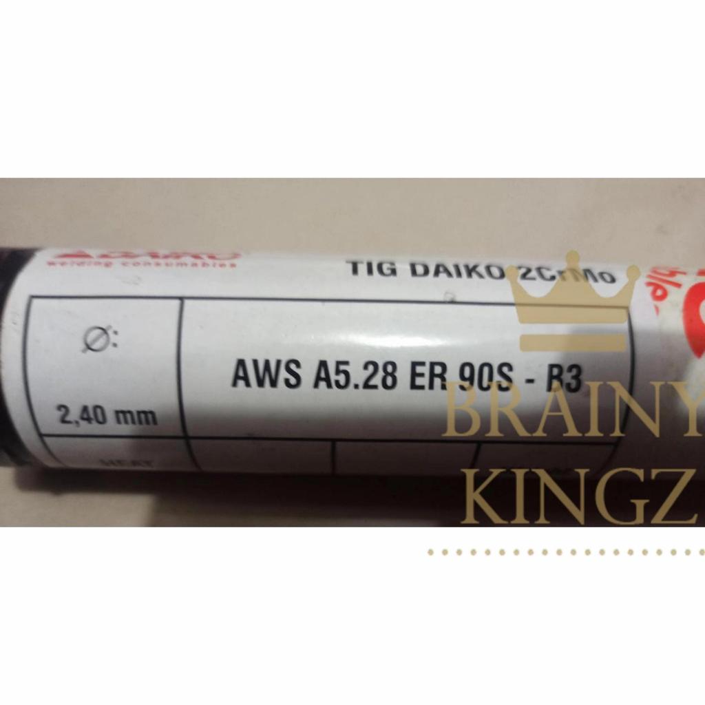 Kawat Las Daiko 2CrMo ER90S-B3 dia 2,4mm ER 90SB3 ukuran 2.4mm