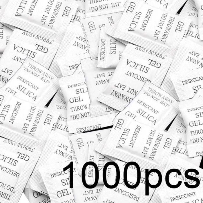 1000pcs Silica Gel White Silica Gel Makanan Silica Gel Sepatu , Tas , Jaket , Pakaian Dan Elektronik