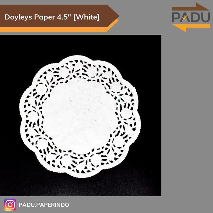 Kertas Doyleys 4.5" (Putih) - 250pcs Alas Toples Kue / Kertas Renda