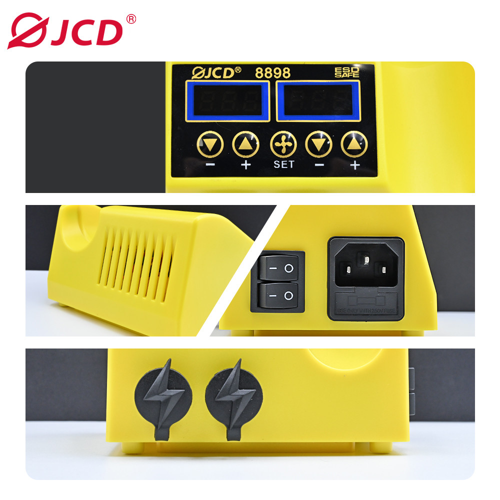 JCD 8898 SMD Rework Soldering Station 2In1 Hot Air Soldering Iron LCD Digital Display Welding