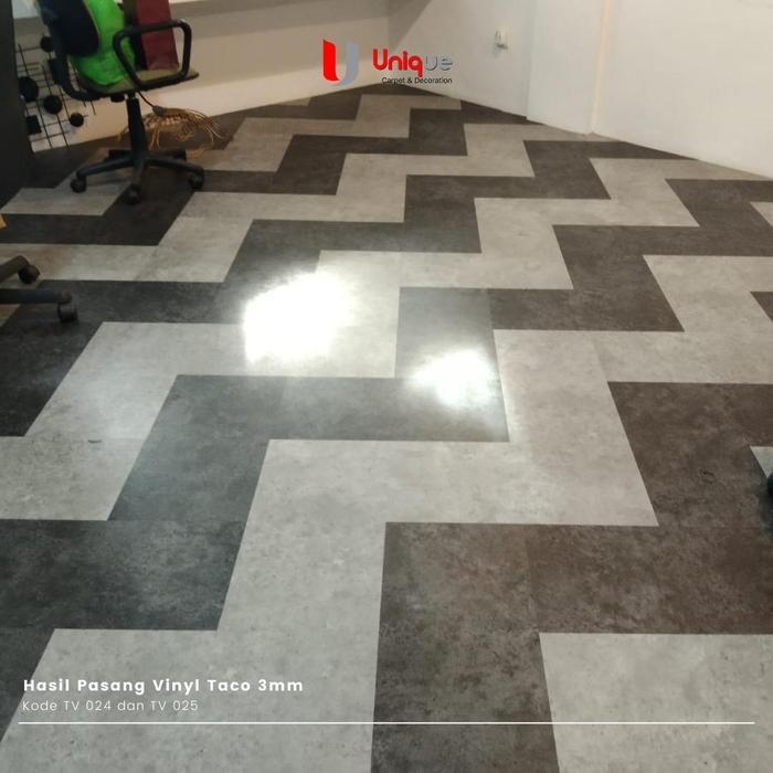 Terlaris Lantai Vinyl Taco 3Mm Motif Semen / Karpet Vinyl Tile Taco Motif Semen