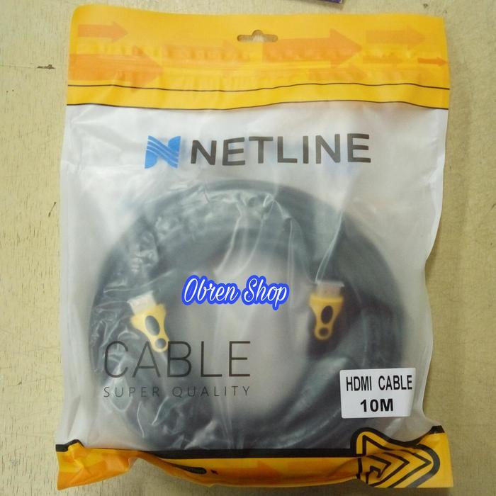 NETLINE Kabel HDMI 10 Meter Gold Plated TERBAIK