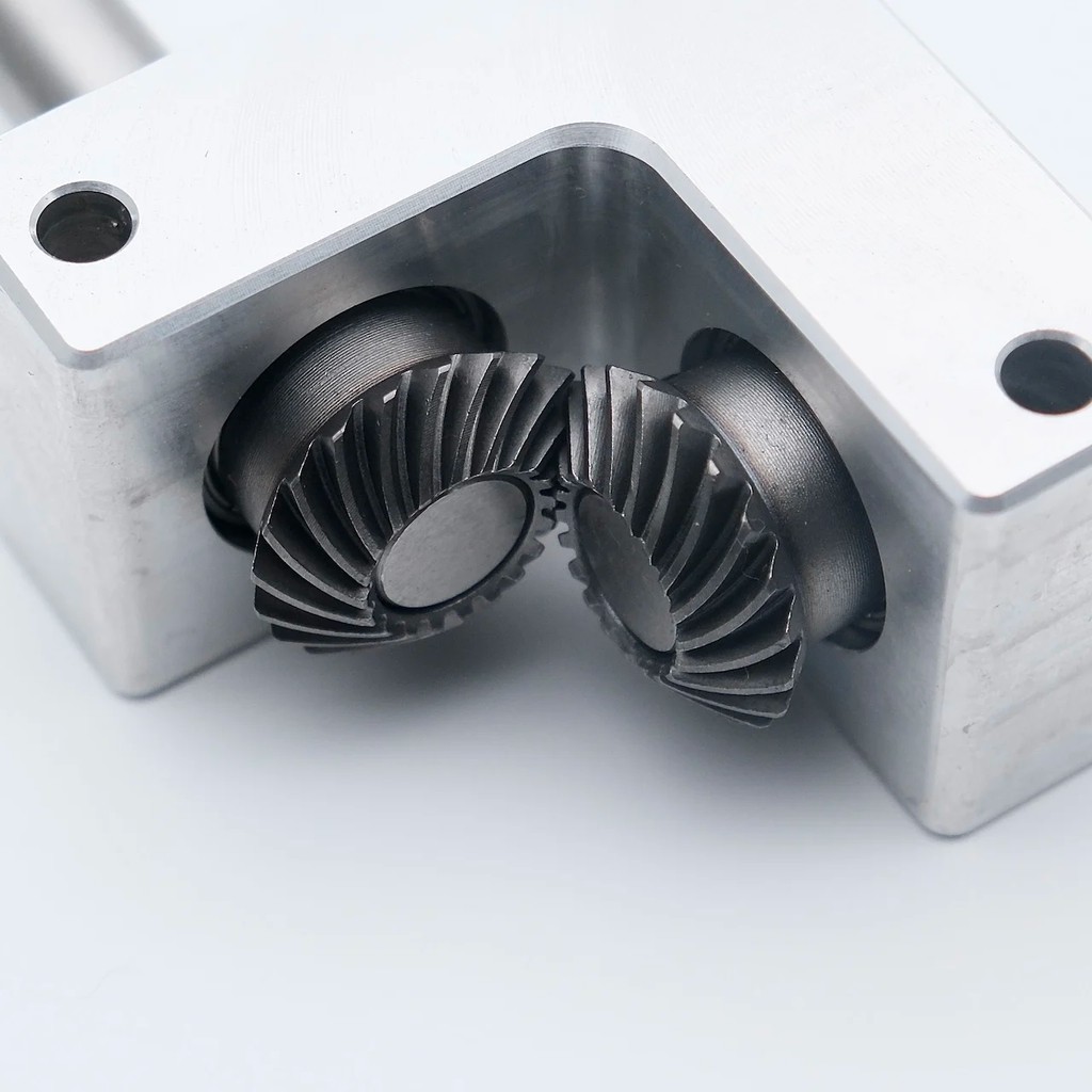 Micro Spiral Bevel Gearbox 6MM/8MM/10MM Shaft 90-Degree Angle device Model gear Aluminum alloy parts