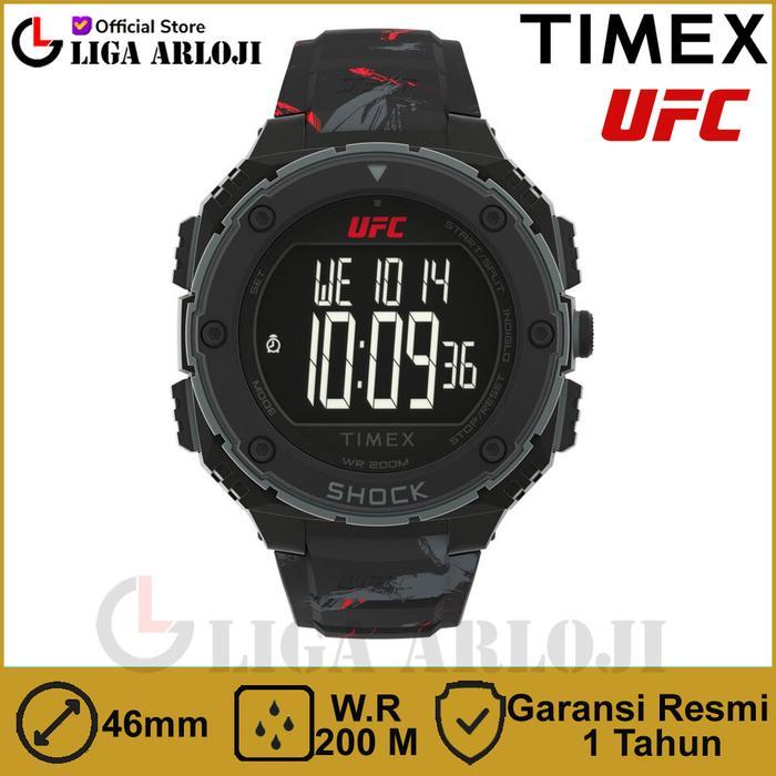 Sedia TIMEX TW2V85100 UFC Street Shock Jam Tangan Pria Digital Black Rubber