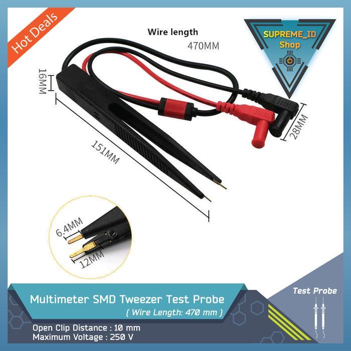 * Multimeter PCB SMD Tweezer Test Probe Tester