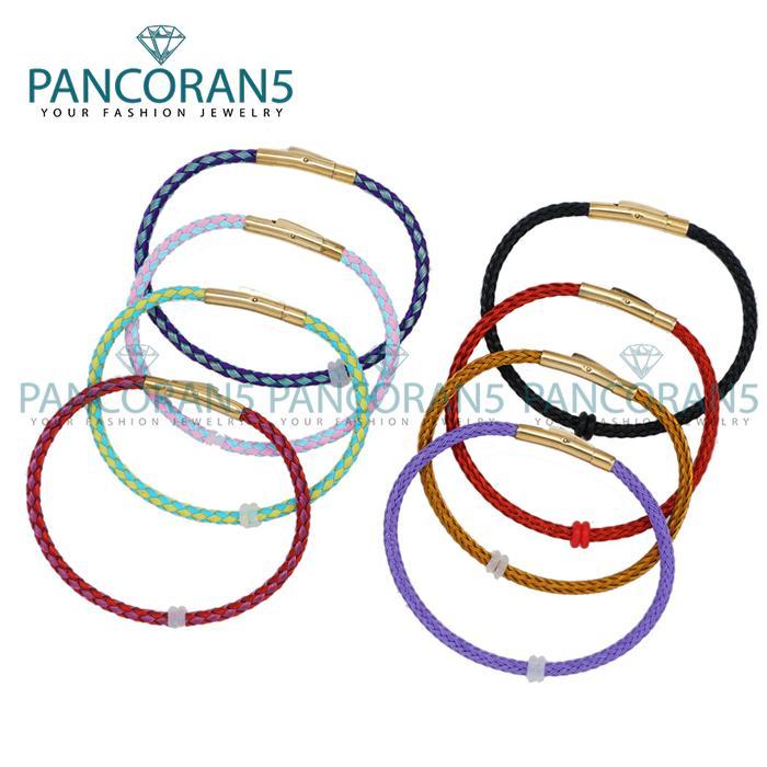 "New" Gelang Tali Kawat AntiAir Untuk Liontin Mainan Emas