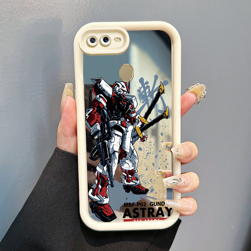 Casing Hp OPPO A7 OPPO A5s OPPO A12 OPPO A12S A11k Case Casing Kartun Robot Pola Kasus cermin tangga