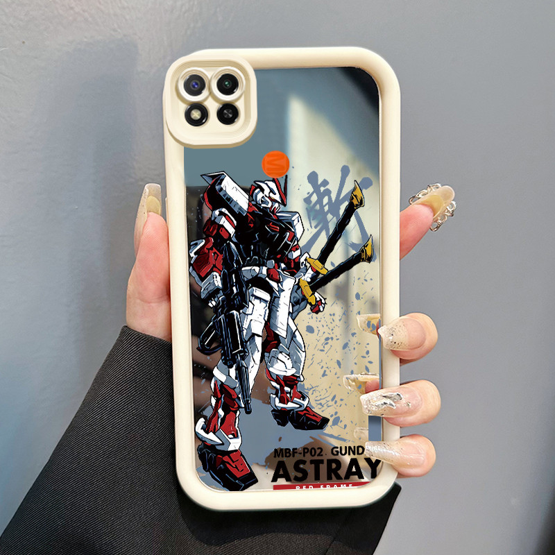 Casing Hp Xiaomi Redmi 9C Redmi 9C NFC Redmi 10A POCO C31 Case Casing Kartun Robot Pola Kasus cermin