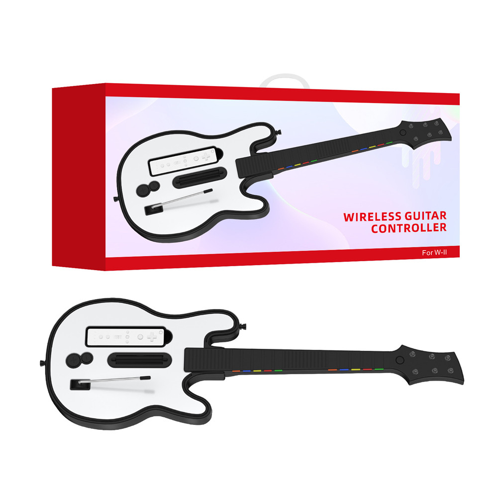 Diskon Wireless Guitar Controller Wireless Gaming Controller Guitar Handle Game Guitar for Wii Guita