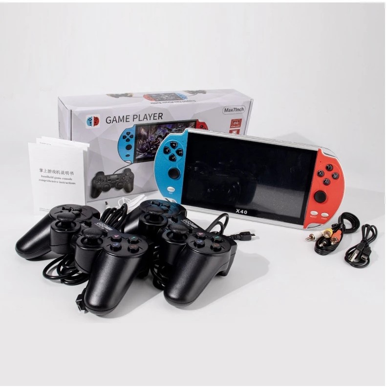 X40 16GB for PS1 GAME PLAYER Max7Inch Portable multimedia player Double Rocker Gamepad Retro