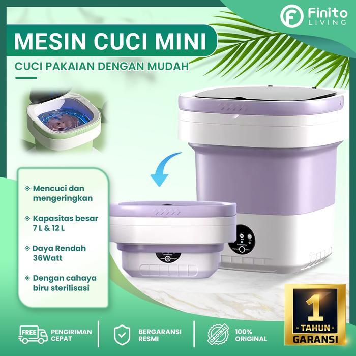FINITO Mesin Cuci 12 Liter Mini Dan Pengering Pakaian Digital / Mesin Cuci Lipat Portable