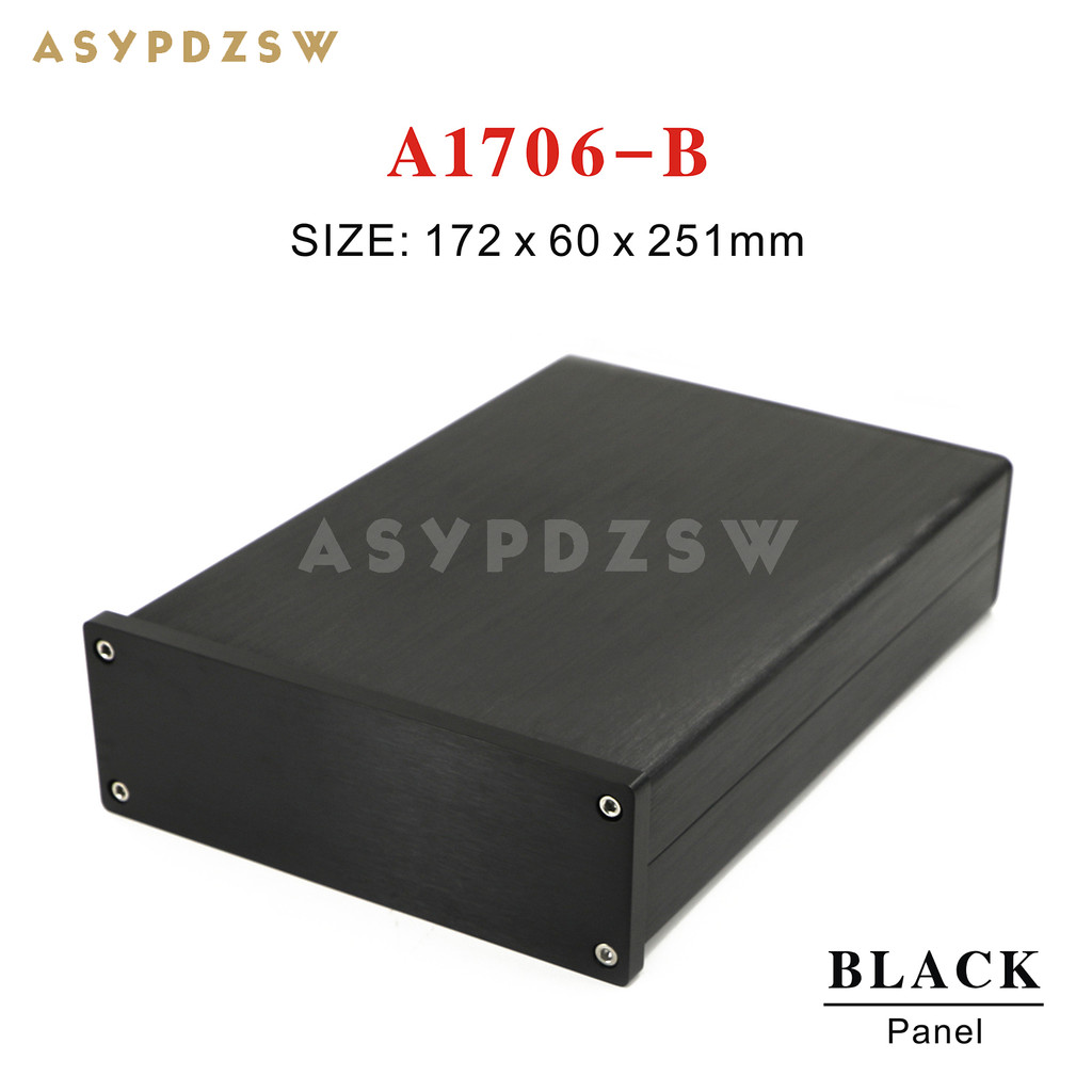 A1706-B FULL ALUMINUM AMP ENCLOSURE PREAMP CASE LINEAR POWER SUPPLY CHASSIS DAC/PSU BOX