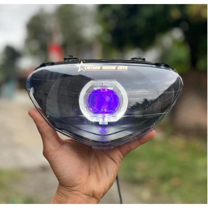 Reflektor Biled Ala2 Lampu Depan Mio Sporty Lama / Biled 2,5Inch Led Super Terang Tinggal Pasang