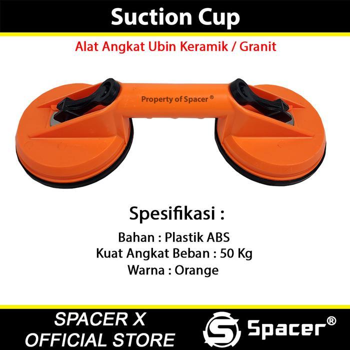 Suction Cup 2 Kaki Kop Alat Angkat Keramik Granit Kaca Bahan Aluminium Kualitas Premium