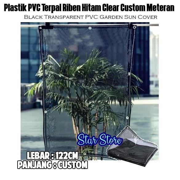 Tirai Plastik Hitam PVC List Terpal / Krey Gazebo Riben Penahan Panas