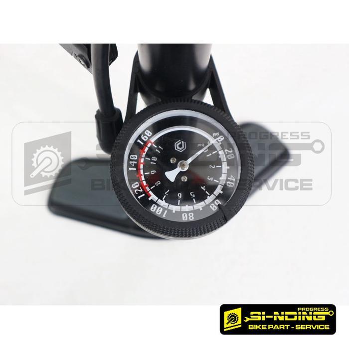 Pompa Ban Sepeda Polygon Steel Stx Floor Pump 160psi 160 Psi Motor , Bola Pompa Lantai American