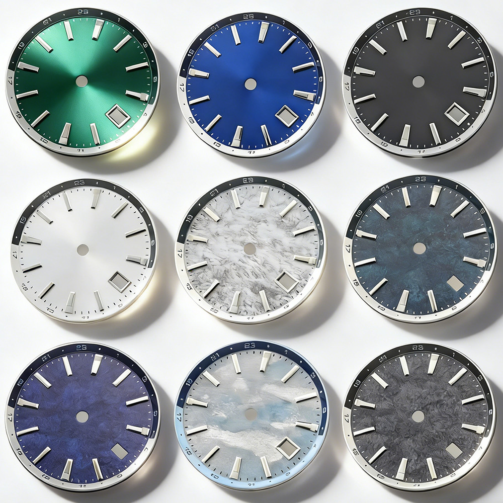 32mm Blue Lume BWG9 Mod Parts case Sky Mountain Rock Forest Watch Dial Suitable for Seiko Grand
