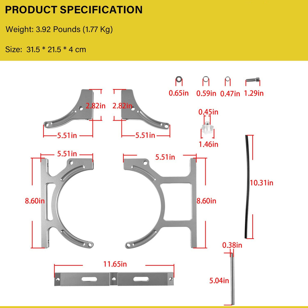 7 Nitrous Oxide Nos Billet Aluminum Single Bottle Holder Bracket For 10-15 Pound Nitrous Bottle