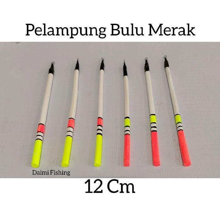 Pelampung BULU MERAK Pancing Ukuran 6cm 8cm 10cm dan 12cm SATUAN Pelampung Kumbul Pancing Galatama
