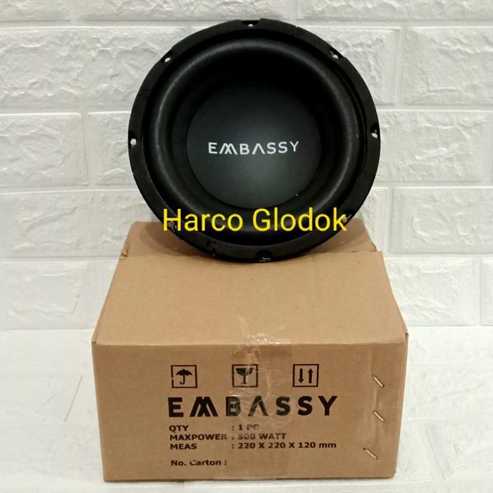 SUBWOOFER 8 inch Embassy ES-844 Double coil Embassy 8" ES -844 500watt