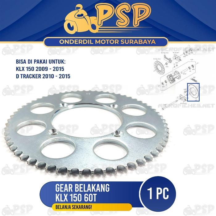 MURAH Ger Belakang KLX 150 60T - Gear Gir Gigi Belakang Type 428 Kawasaki D Tracker 150 Klx 150