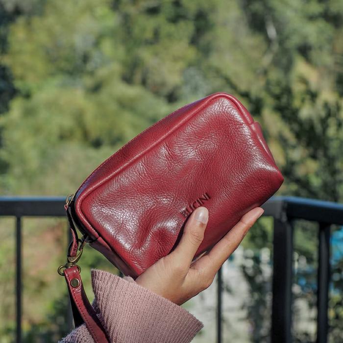 ASLI Leather Clutch Pouch BUCINI Buferry - Tas Tangan Kulit Pria & Wanita BUCINI Buferry READY STOCK