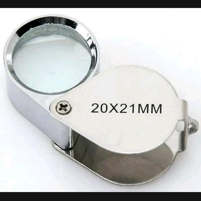 Jeweler Jewelry Loupe Lensa Kaca Pembesar Tekstur Kekeran Triplet 20x