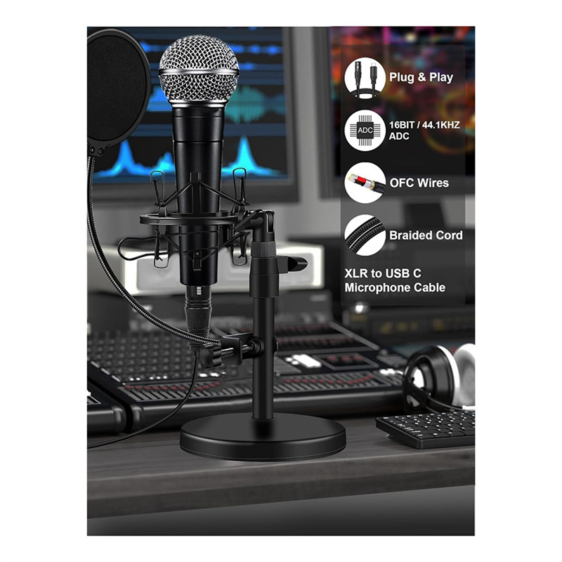 XLR To USB C USB C To XLR For Phone To Microphone XLR To USB Cable For Tablet, Laptop And Other Type