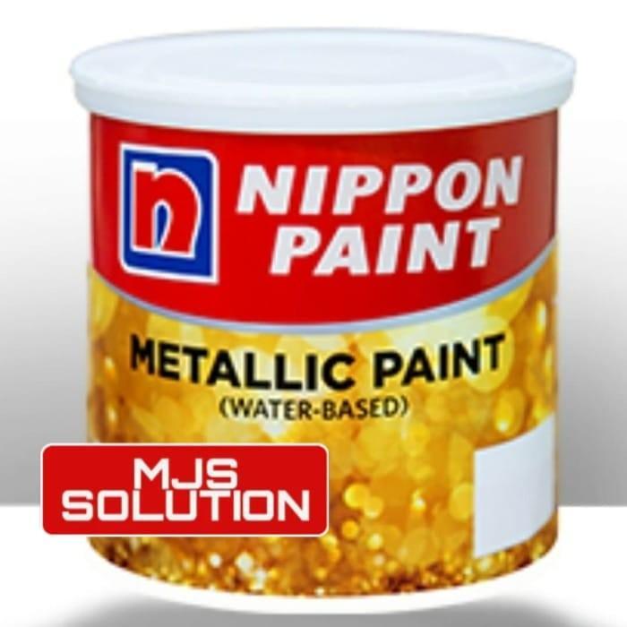 MJS SOLUTION CAT WARNA EMAS METALIC PAINT WATER BASE GOLD NIPPON PAINT SPARKLE BERBAHAN DASAR AIR
