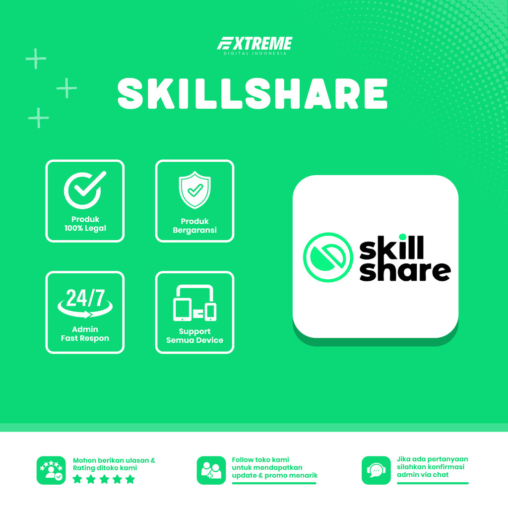 Skillshare Premium 1 Bulan | Kelas Online